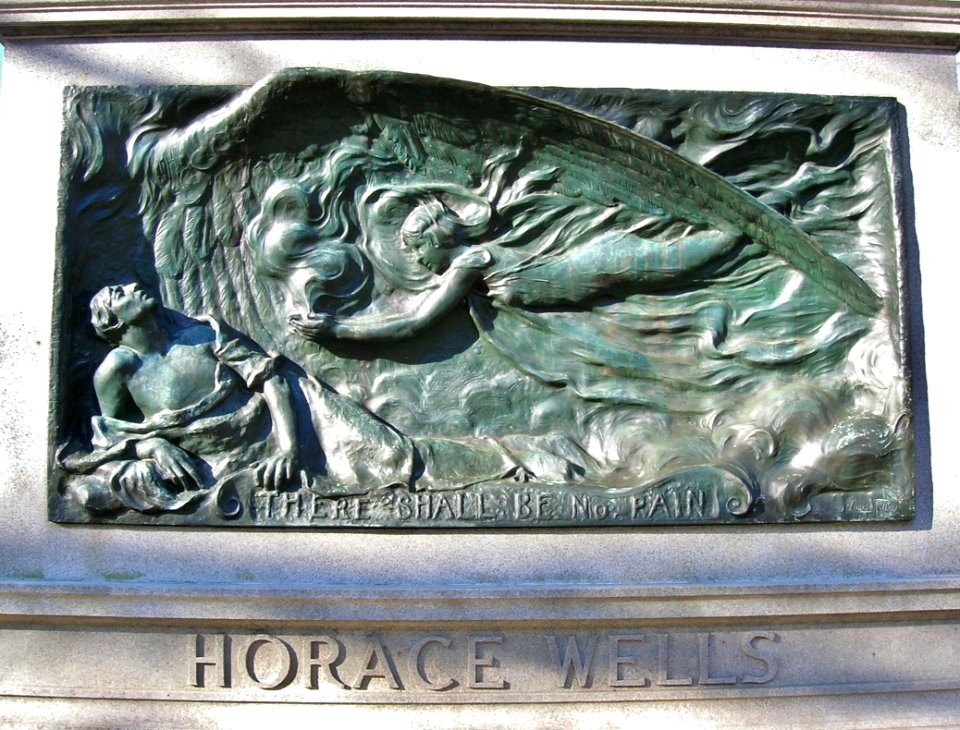 Horace Wells Monument, Cedar Hill Cemetery, Hartford, CT - February 2016