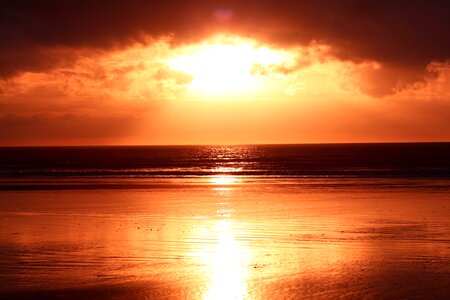 Sea sunset sunlight photo