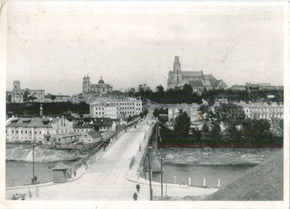 Horadnia, Lipavaja-Nioman, Stary most. Горадня, Ліпавая-Нёман, Стары мост (1942)
