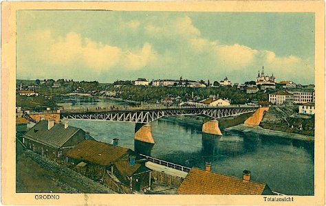 Horadnia, Nioman, Stary most. Горадня, Нёман, Стары мост (1912, 1915) (2)