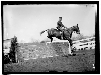 HORSE SHOW, HURDLING. JOHNSTON, GORDON, 1ST LT., U.S.A. 7TH CAVALRY LCCN2016863303