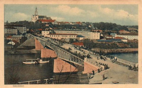 Horadnia, Nioman-Mastavaja, Stary most. Горадня, Нёман-Маставая, Стары мост (1912, 1915) (2)