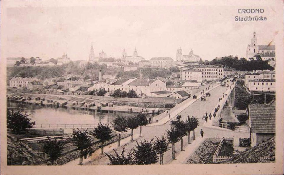Horadnia, Lipavaja-Nioman, Stary most. Горадня, Ліпавая-Нёман, Стары мост (1901-14, 1915-18)