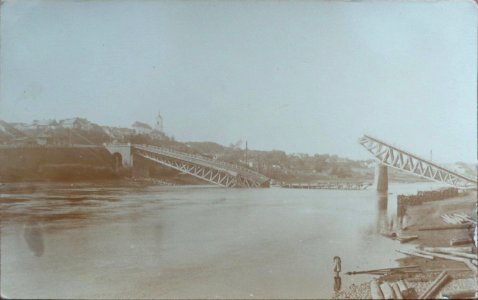 Horadnia, Nioman-Zaniomanskaje pradmieście, Stary most. Горадня, Нёман-Занёманскае прадмесьце, Стары мост (1915-18)