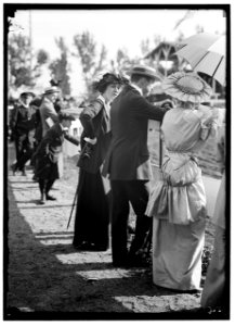 HORSE SHOWS. PRESTON GIBSON, LEFT, AND MRS. M. TOWNSEND LCCN2016865447