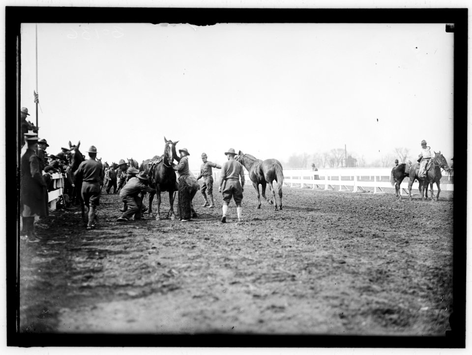 HORSE SHOWS. WILD WEST SHOW ON HORSE SHOW GROUNDS, GIVEN BY SOLDIERS LCCN2016869813