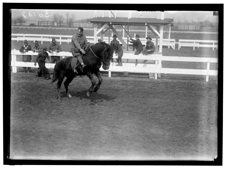 HORSE SHOWS. WILD WEST SHOW ON HORSE SHOW GROUNDS, GIVEN BY SOLDIERS LCCN2016869814