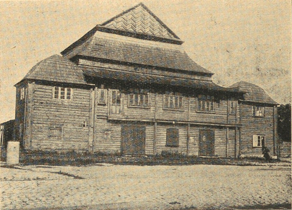 Horadnia, Zaniomanskaja synagoga. Горадня, Занёманская сынагога (L. Gelgor, 1919)