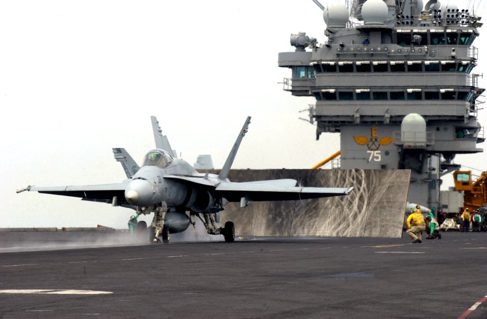 Hornet launches from USS Harry S Truman