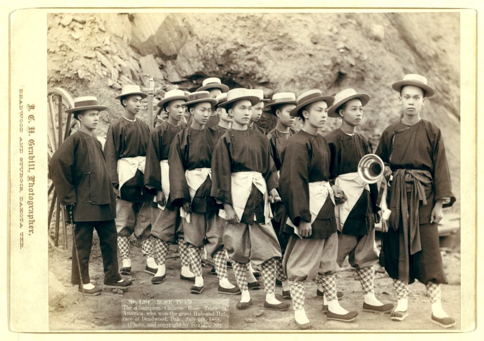Hose team. The champion Chinese Hose Team of America, who won the great Hub-and-Hub race at Deadwood, Dak., July 4th, 1888 LCCN99613961