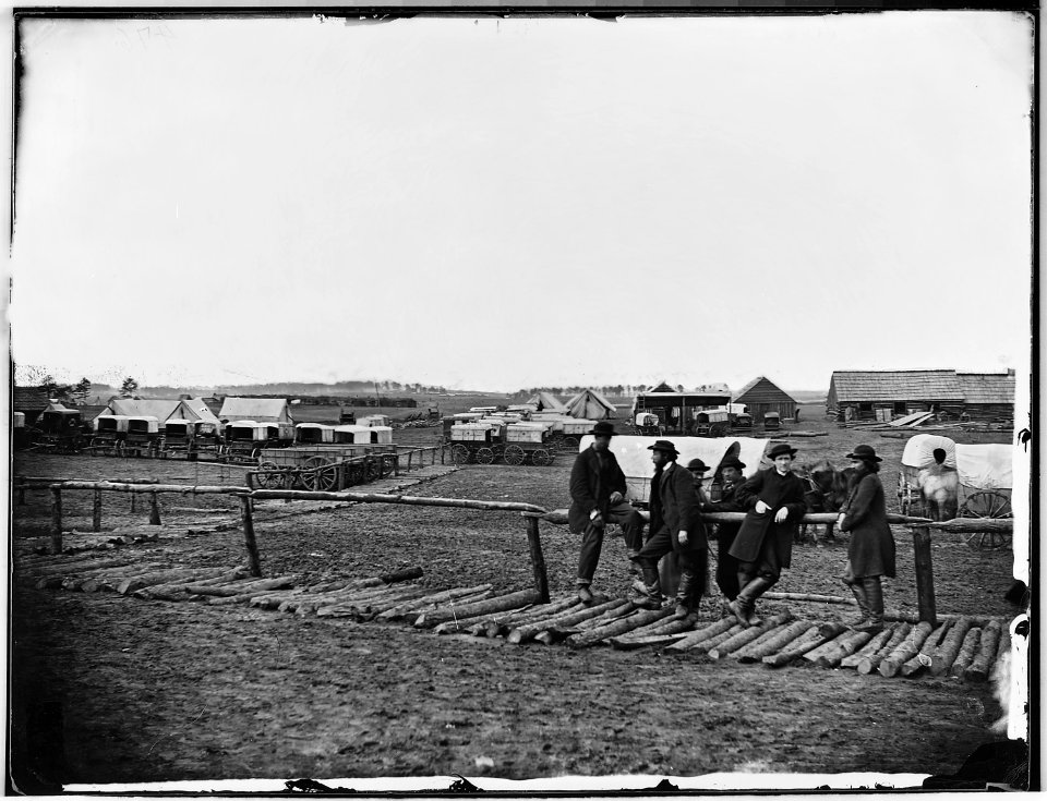 Hospital amulance and corral near City Point, Va - NARA - 525064