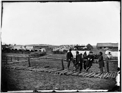 Hospital amulance and corral near City Point, Va - NARA - 525064