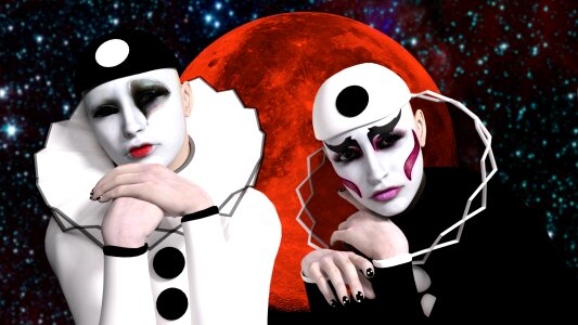 Melancholy sadness clown