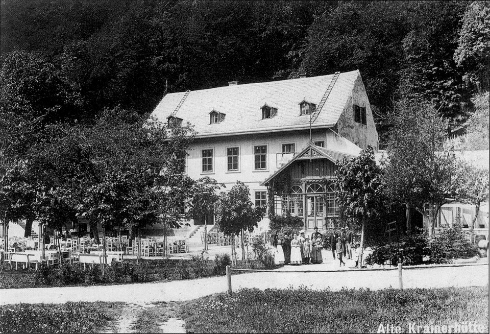 Hotel Alte Krainerhütte im Helenental - Sommer 1900