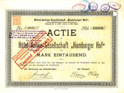 Hotel AG Hamburger Hof 1881