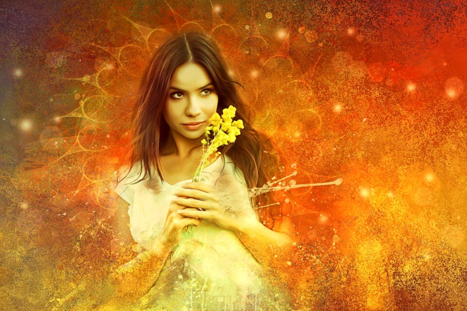 Magic fantasy flowers