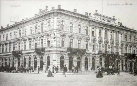 Hotel Schalkház, Kassa, c 1875
