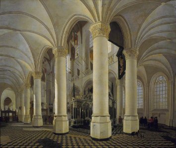Ambulatory of the New Church in Delft c1651 Gerard Houckgeest