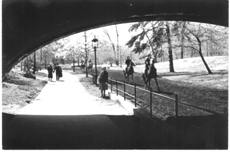 Horseback riding in Central Park, New York City, May, 1940
