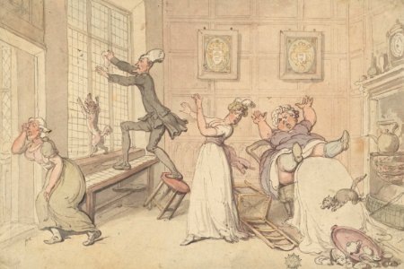 Houghton HEW 9.13.15 - Rowlandson, untitled domestic scene