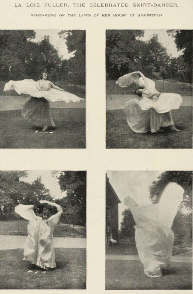 Houghton MS Thr 415 - La Loie Fuller rehearsing