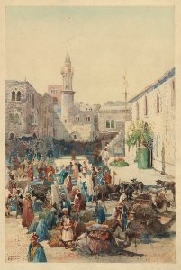 Houghton MS Typ 192 (6) - Harry Fenn, Market-place, Bethlehem