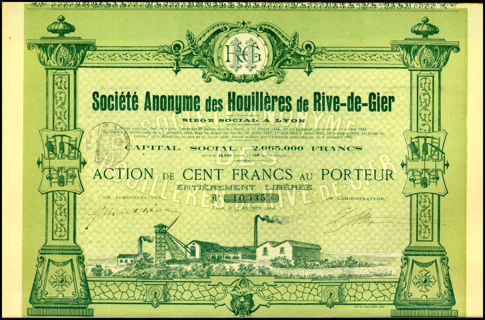 Houillères de Rive-de-Gier 1904