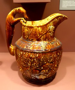 Hound-handle pitcher, United States Pottery Company, 1852-1858 - Bennington Museum - Bennington, VT - DSC09033