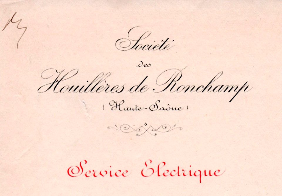 Houillères-de-Ronchamp entete lettre