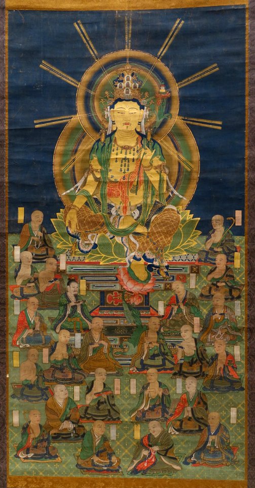 Hosso Mandala, Muromachi period, 1400s AD, color on silk - Tokyo Naitonal Museum - Tokyo, Japan - DSC09416