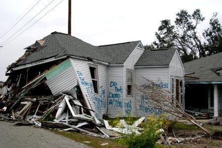 House crushed in Hurricane Katrina