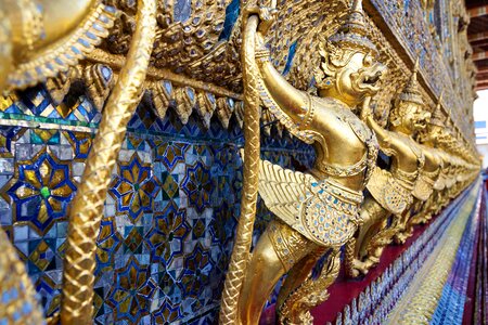 Golden buddha sculpture