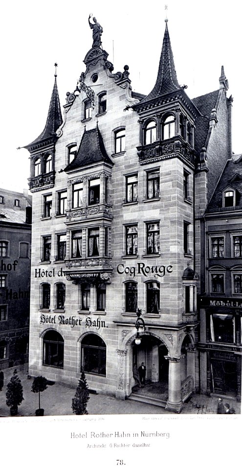 Hotel Rother Hahn in Nürnberg, Architekt G. Richter Nürnberg, Tafel 78, Kick Jahrgang I
