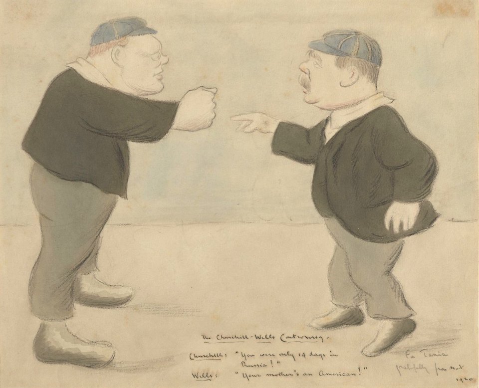 HoughtonMS Eng 696 (20) - Winston Churchill and H. G. Wells, 1920