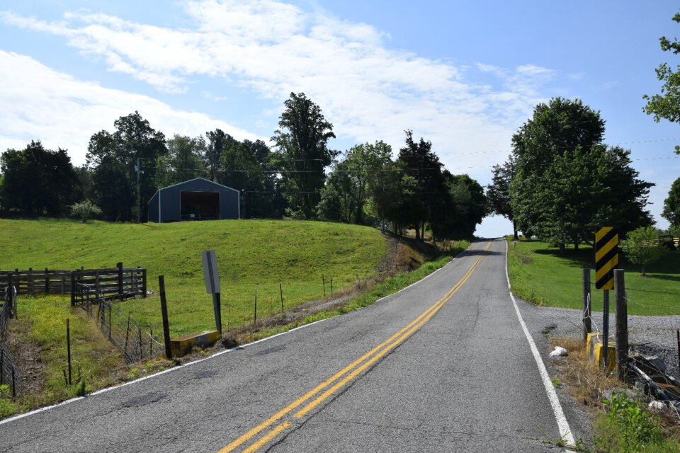 Grass asphalt landscape
