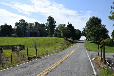 Grass asphalt landscape