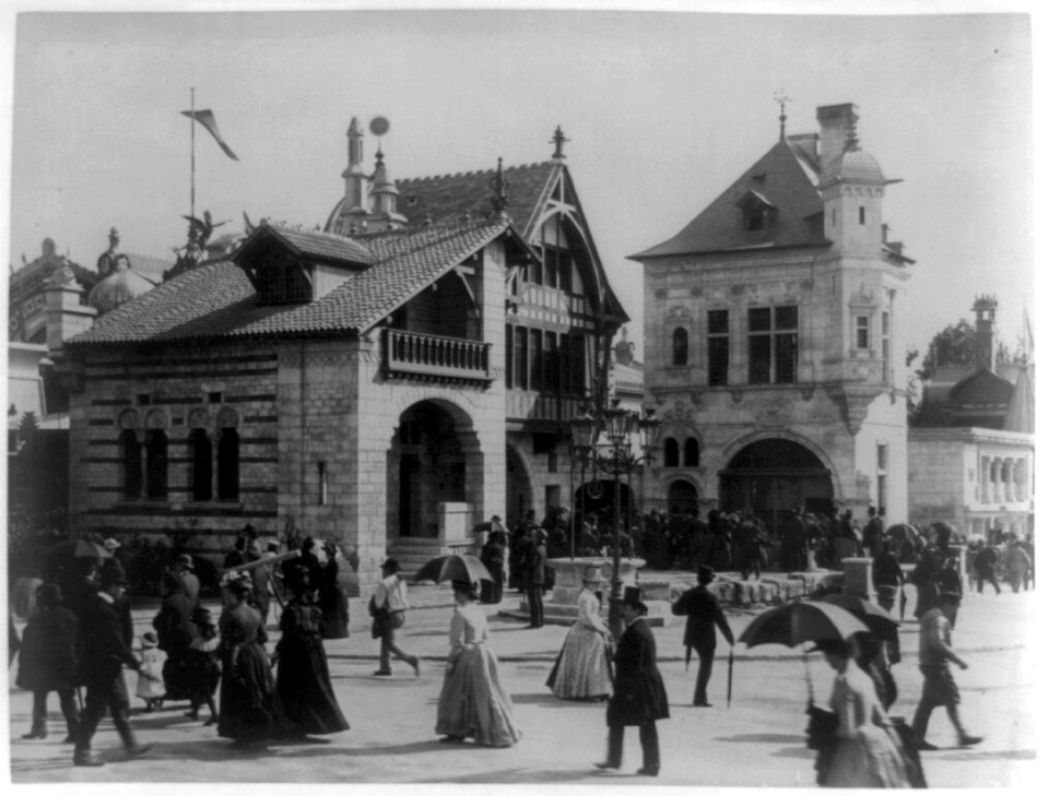 Houses of the Romanesque, Medieval, and Renaissance periods in the History of Habitation exhibit, Paris Exposition, 1889 LCCN92521038