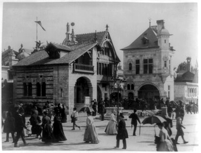Houses of the Romanesque, Medieval, and Renaissance periods in the History of Habitation exhibit, Paris Exposition, 1889 LCCN92521038