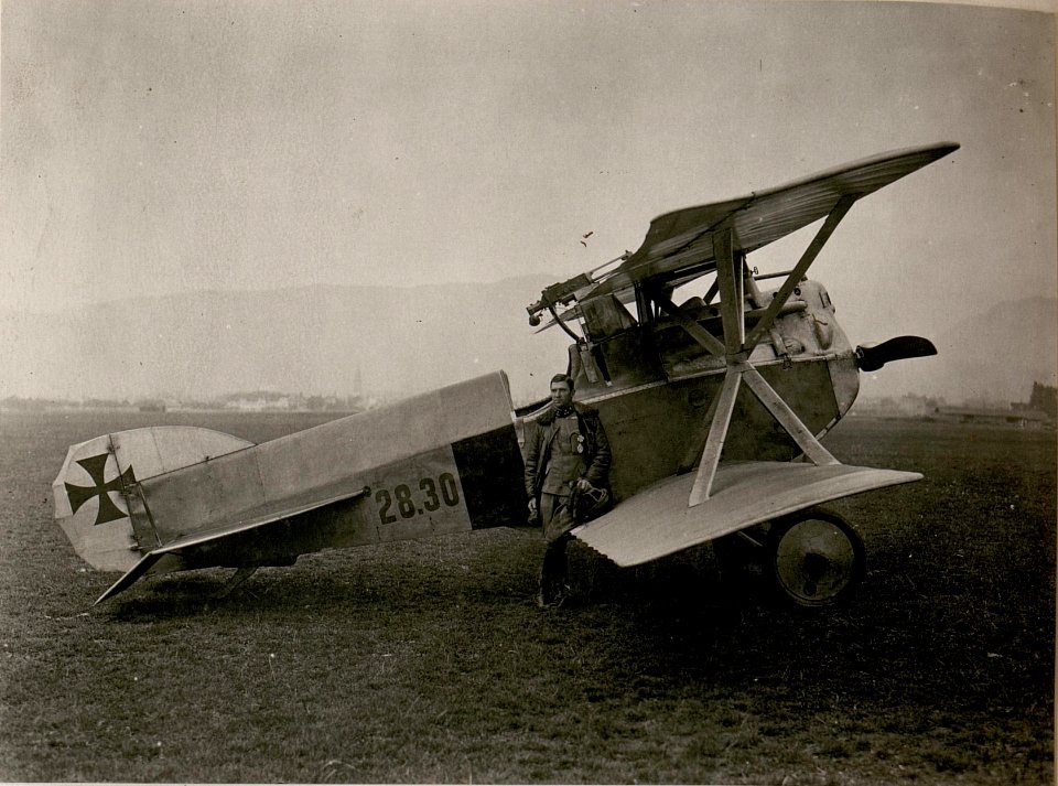 Hptm.R.Stoisavljevic mit Kampfeinsitzer. (14-9.1917.) (BildID 15802162)