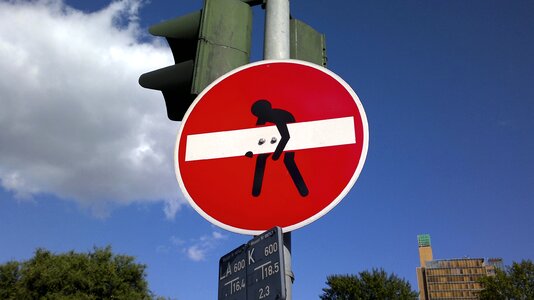 Traffic sign rebellion road sign photo