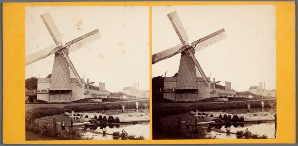 Houtzaagmolen bij de Raam-Barriere te Amsterdam