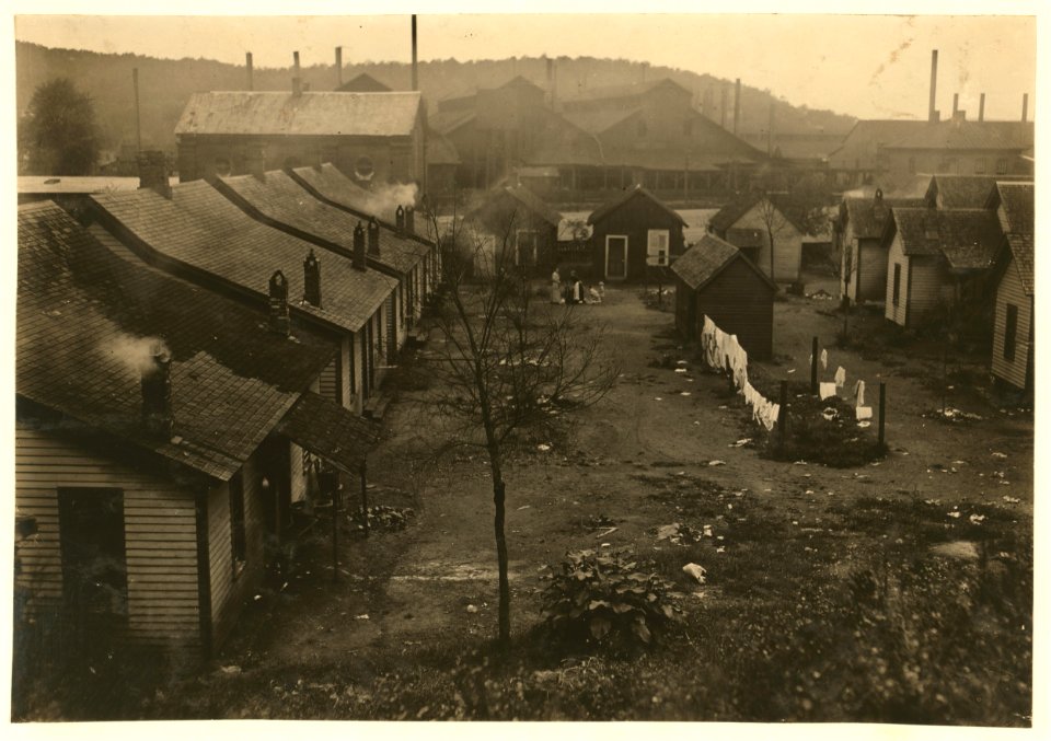 Housing conditions Adelaide Mill. The village is run down and greatly in need of sanitary improvements. LOC cph.3b10868