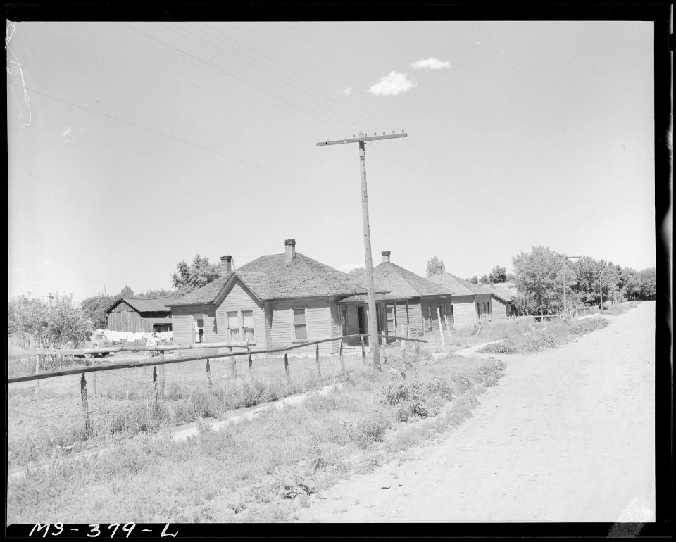 Housing in town. Many coal miners live in this city. Aguilar, Las Animas County, Colorado. - NARA - 540382
