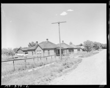 Housing in town. Many coal miners live in this city. Aguilar, Las Animas County, Colorado. - NARA - 540382