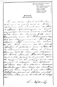 HUA-153488-Afbeelding van een bladzijde uit het klachtenboek van de Maatschappij tot Exploitatie van de Staats Spoorwegen