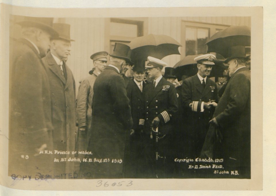 HRH Prince of Wales in St John, New Brunswick, Aug 15, 1919 (HS85-10-36053) original
