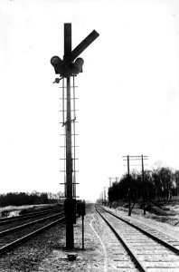 HUA-153896-Afbeelding van een aftakkingsvoorsein van de N.S. nabij Soestduinen