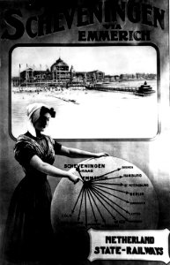 HUA-160453-Afbeelding van het affiche Scheveningen via Emmerich van de Staatsspoorwegen SS 