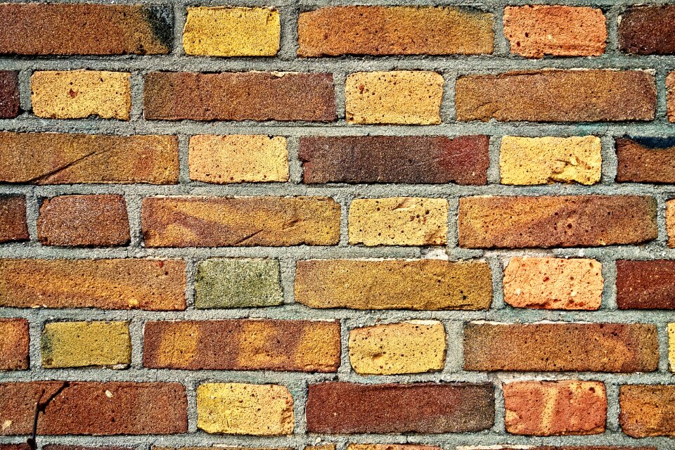 Seam mortar brickwork photo