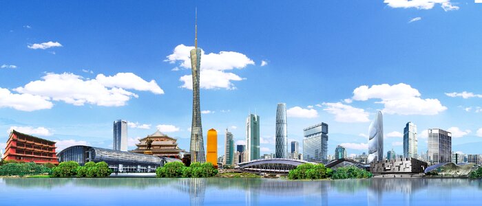 Canton guangzhou blue sky